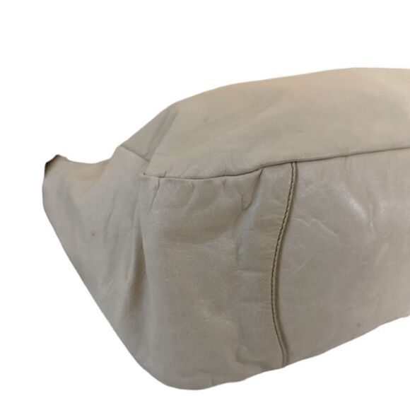 PRADA Vitello Two Way Hobo Beige Fringe Leather Bag - Picture 12 of 15